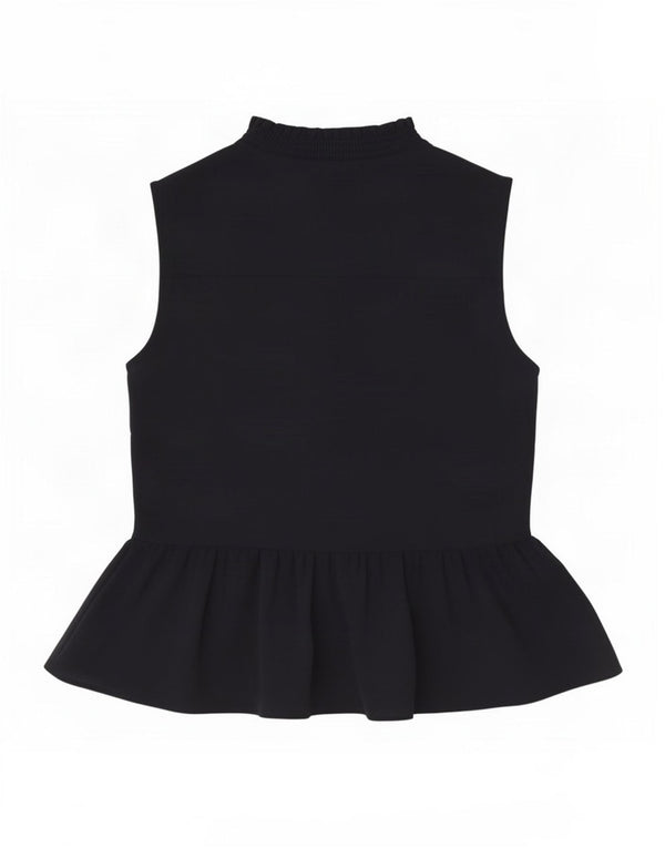 Hobbs Blusa sin mangas con lazo frontal para mujer UK 8 Small Poliéster azul marino