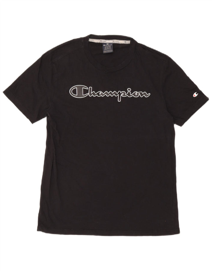 Champion Camiseta gráfica para hombre Top Medium Black Cotton