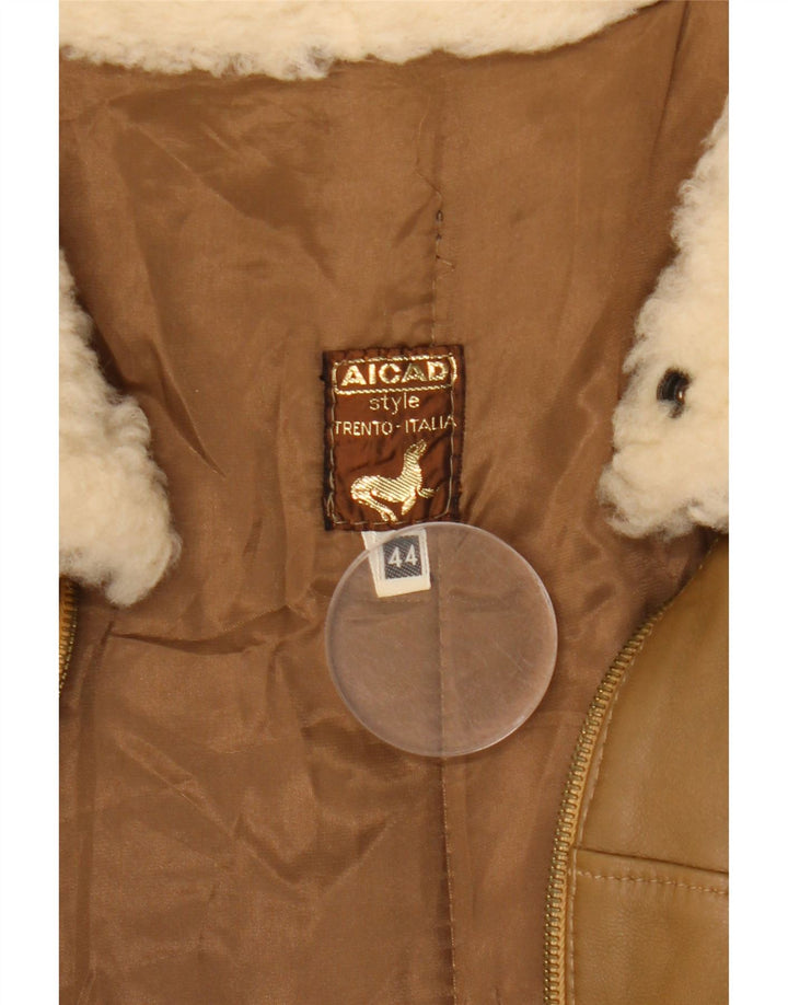 Aicad Chaqueta De Piel Extragrande Mujer IT 44 Marrón Medio