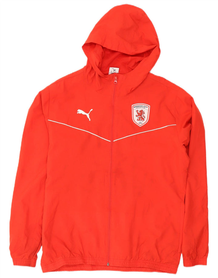 Puma Berwick City - Chándal con capucha para hombre, chaqueta superior, poliéster rojo grande