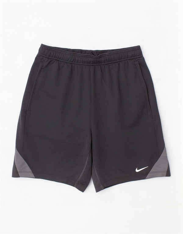 Nike Pantalones cortos deportivos Dri Fit para niños 13-14 años XL Negro Colorblock