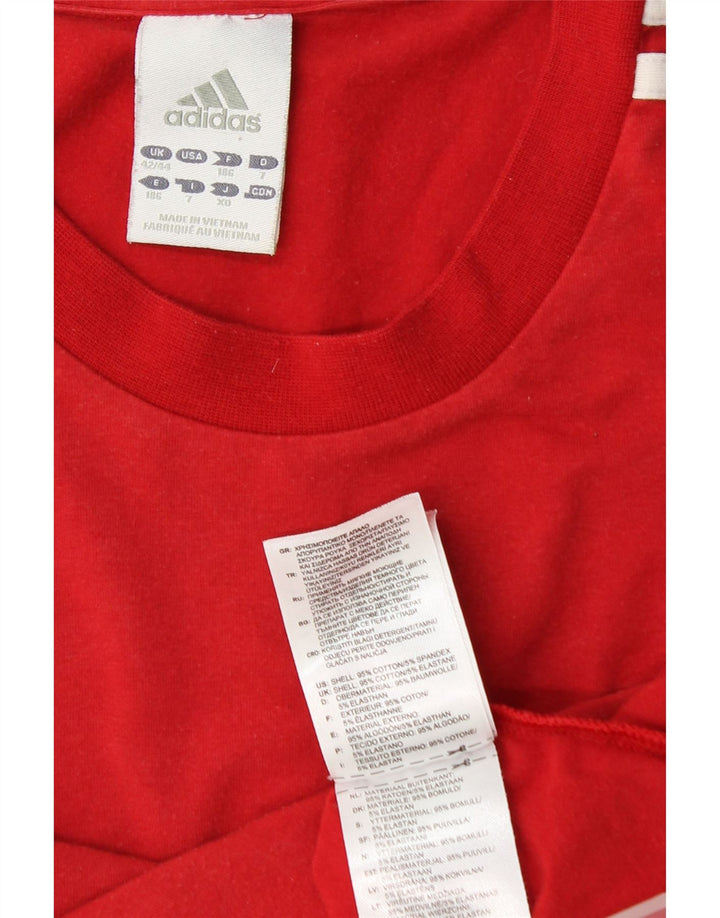 ADIDAS Camiseta para hombre Top UK 42/44 Grande Rojo Colorblock Algodón