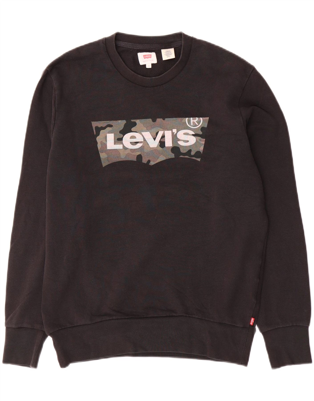 Levi's Hombre Sudadera Gráfica Jersey Pequeño Algodón Negro