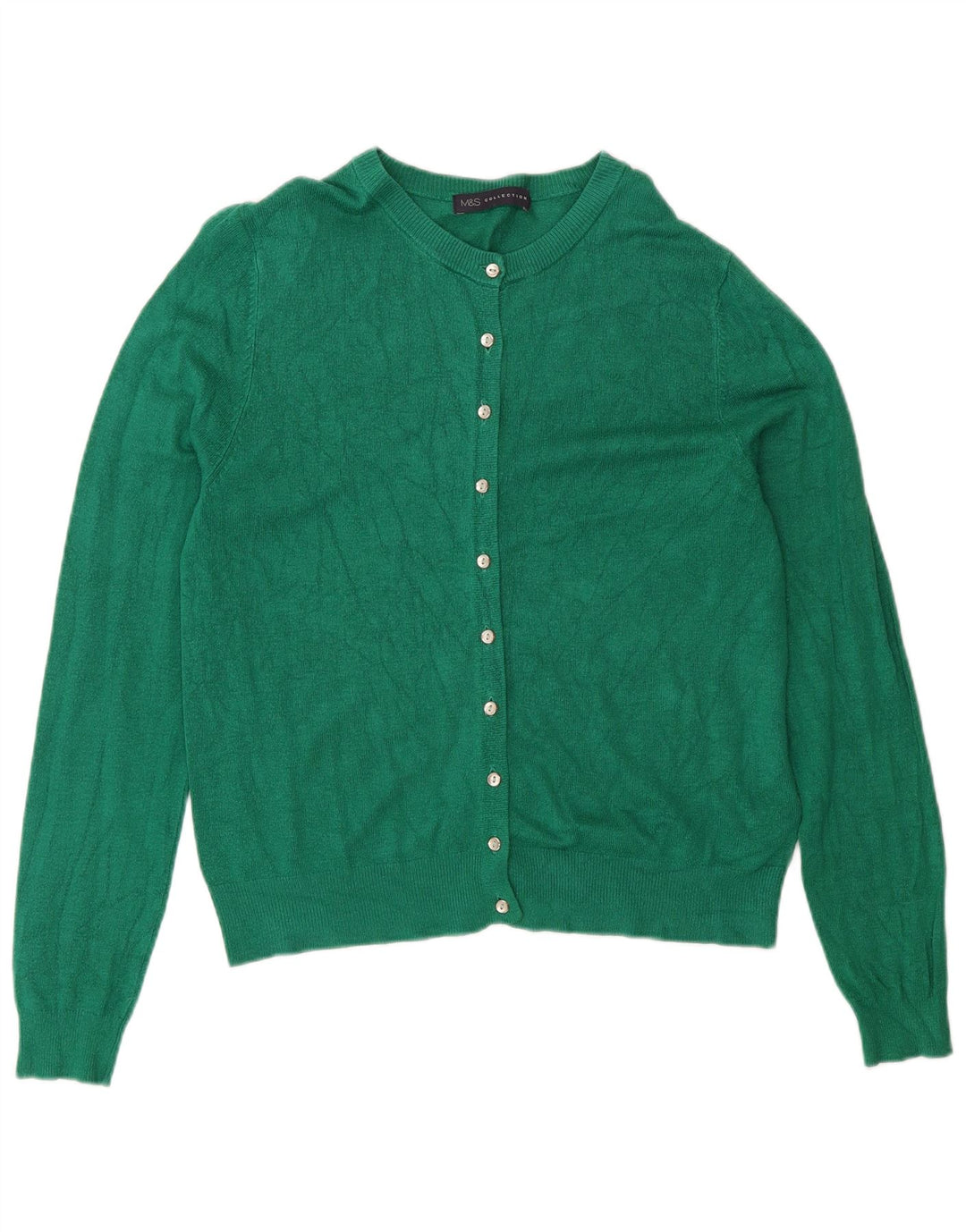Marks & Spencer - Cárdigan para mujer, talla 40, viscosa verde medio