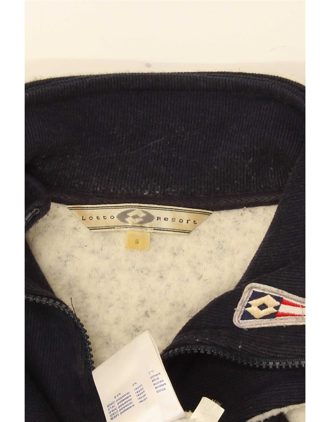 Lotto Hombre Jersey De Forro Polar Con Cremallera Y Cuello Pequeño Poliéster Moteado Beige