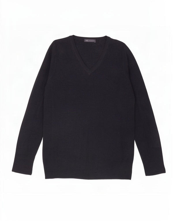 Marks & Spencer Suéter con Cuello en V para Mujer UK 46 Grande Azul Marino