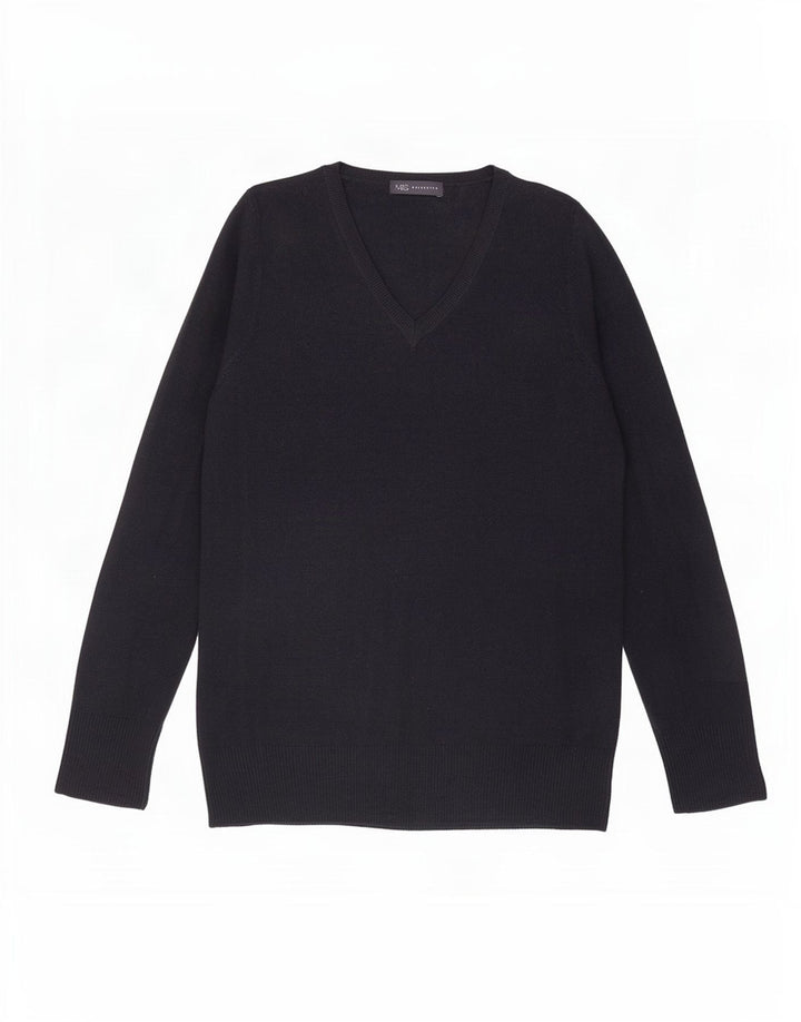Marks & Spencer Suéter con Cuello en V para Mujer UK 46 Grande Azul Marino