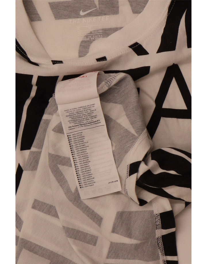 NIKE Camiseta sin mangas estampada para niñas 13-14 años XL Algodón blanco