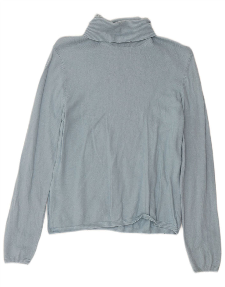 Marks & Spencer Jersey con cuello vuelto para mujer UK 44 Viscosa azul medio