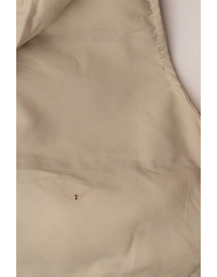 Zara Mujer Chaleco Largo Acolchado Con Capucha UK 44 Poliéster Beige Medio