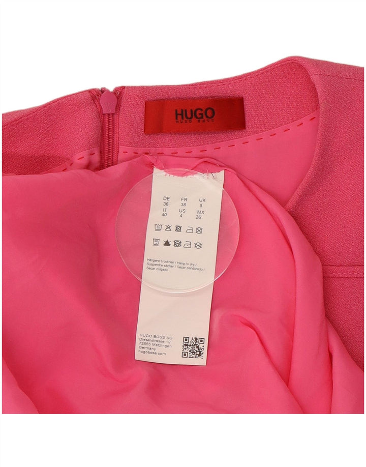 Hugo Boss Vestido tubo para mujer UK 8 Pequeño Poliéster rosa