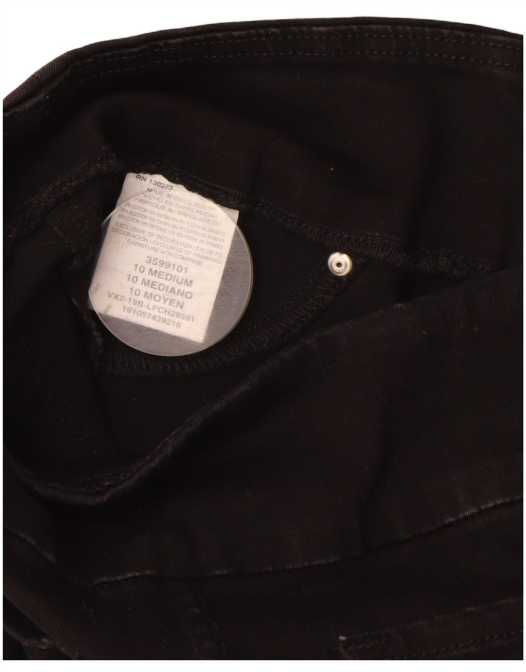 Lee Bermudas Sculpting Slim Fit para Mujer US 10 Grande W30 Algodón Negro