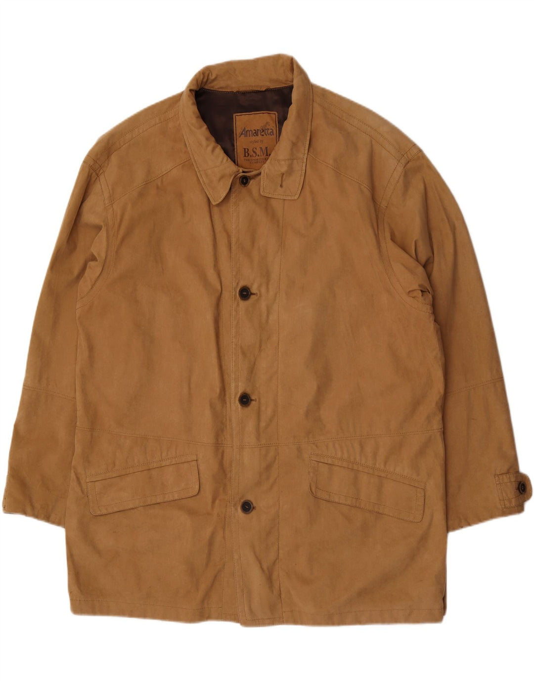 B.S.M Abrigo para hombre UK 48 4XL Beige Nylon