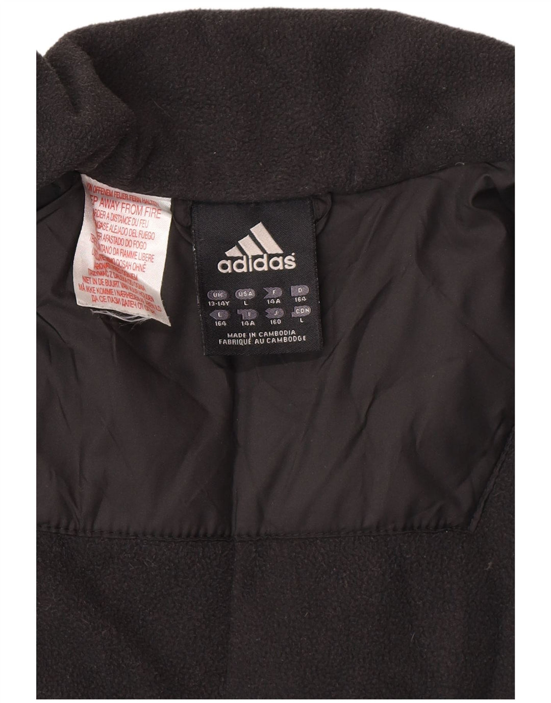 Adidas Abrigo cortavientos gráfico para niños 13-14 años Poliamida negro