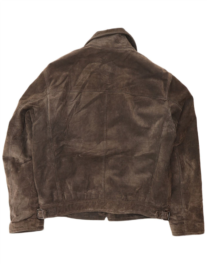 Bata and More Chaqueta de ante para hombre IT 54 2XL Cuero marrón