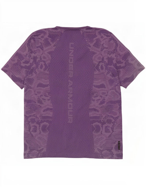 Under Armour Heat Gear Graphic Camiseta para Mujer UK 40 XL Púrpura