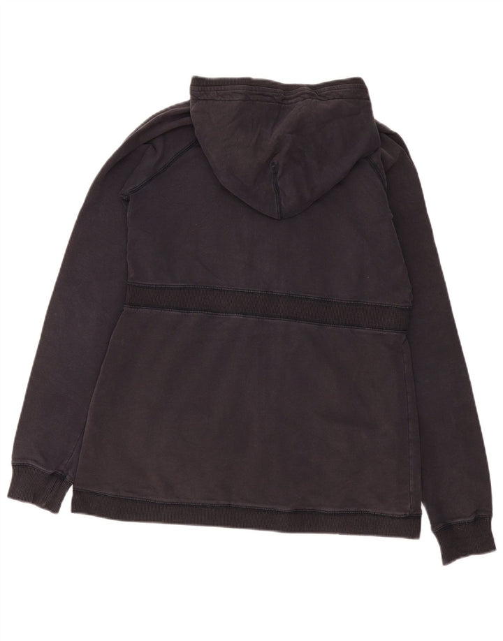 Woolrich Suéter con capucha y cremallera para mujer Reino Unido 12 Mediano Algodón negro
