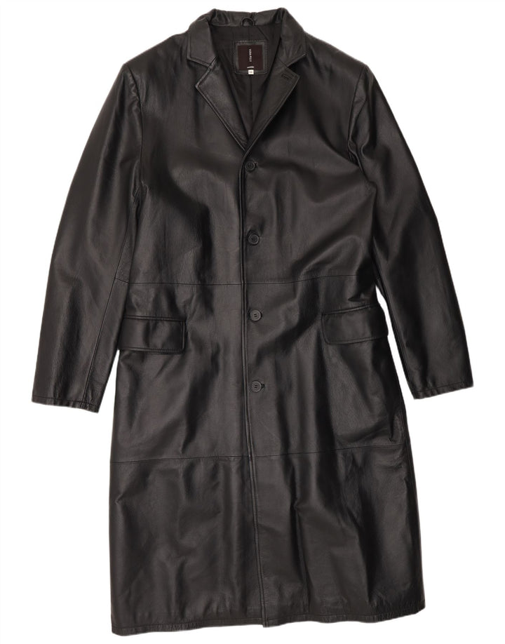 Conbipel Abrigo De Cuero Para Hombre IT 50 Grande Cuero Negro
