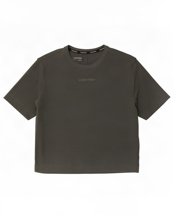 Calvin Klein Camiseta para mujer Top UK 14 Algodón gris medio