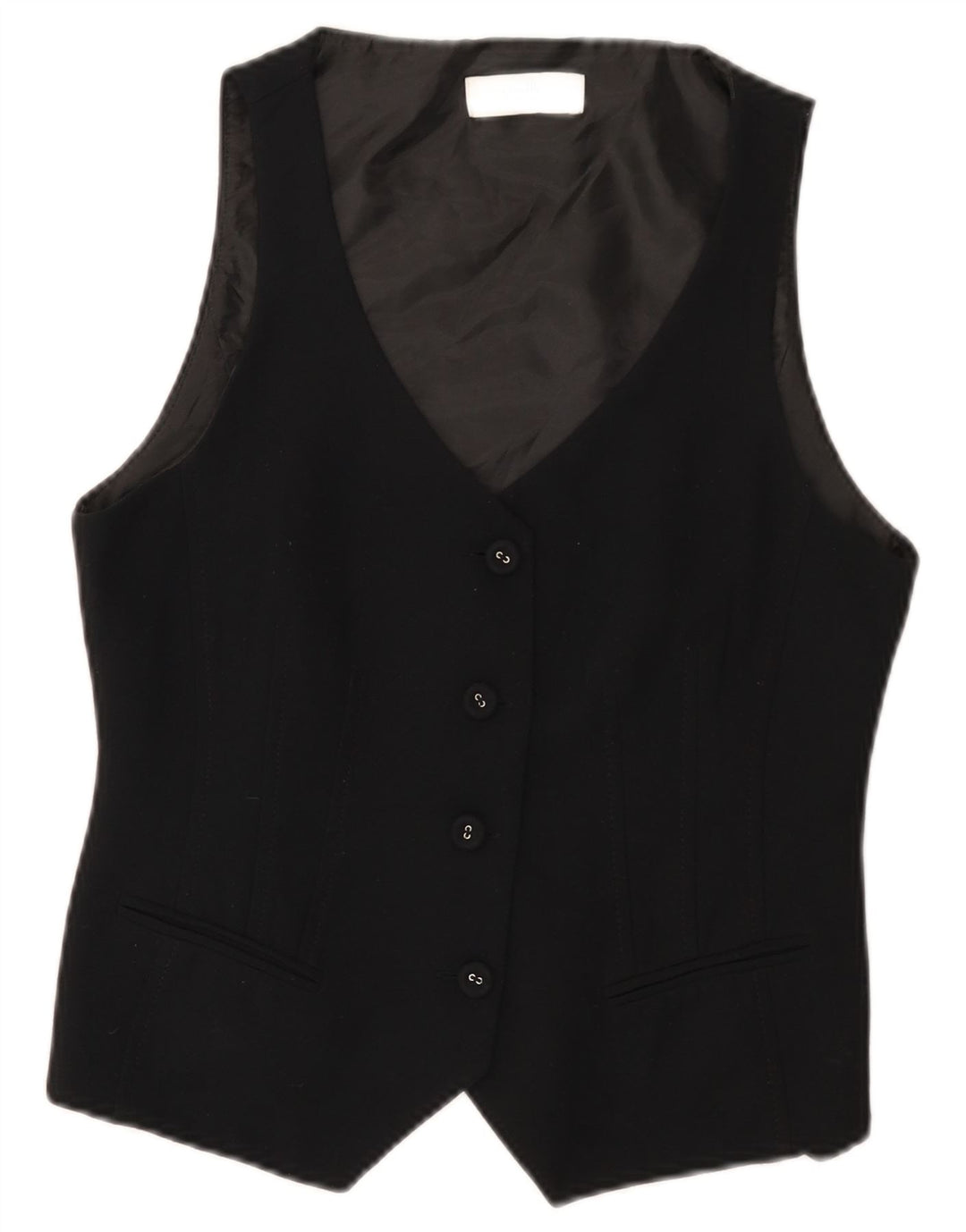 Wallis - Chaleco pequeño para mujer (talla 40), poliéster negro mediano