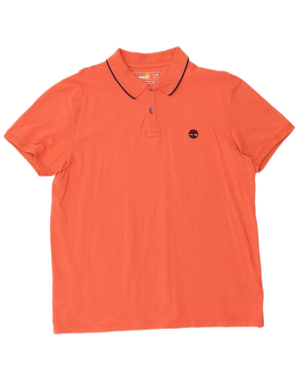 Timberland Polo Slim Fit para hombre de algodón naranja grande