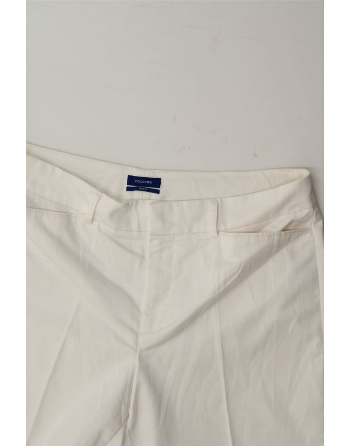 DOCKERS Womens Straight Capri Trousers W33 L22 White Vintage Dockers and Second-Hand Dockers from Messina Hembry 