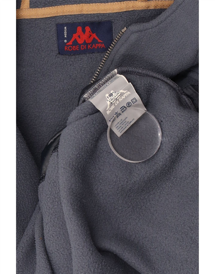 Kappa Hombre Jersey De Forro Polar Con Capucha Y Cuello Con Cremallera Poliéster Azul Medio