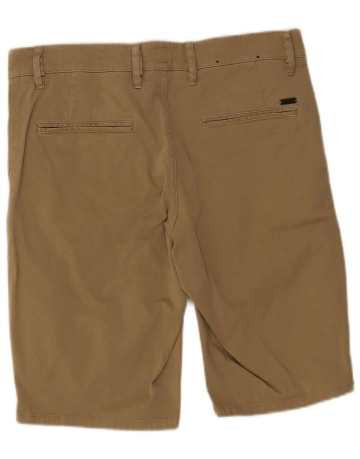 Pantalones Cortos Chinos Hugo Boss Hombre W32 Algodón Marrón Medio