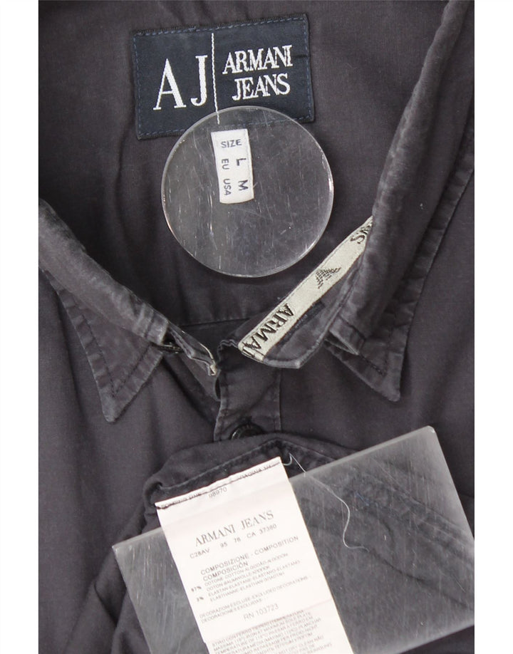 ARMANI JEANS Camisa Hombre Medio Azul Marino Algodón