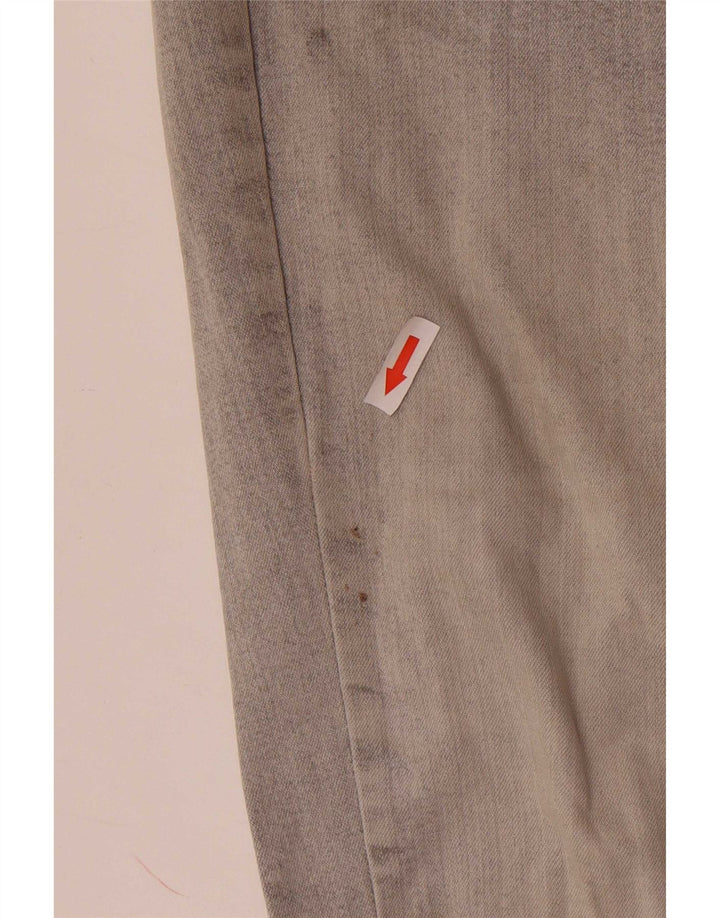 Marks & Spencer Vaqueros Rectos para Mujer UK 12 Medium W30 L26 Gris Algodón
