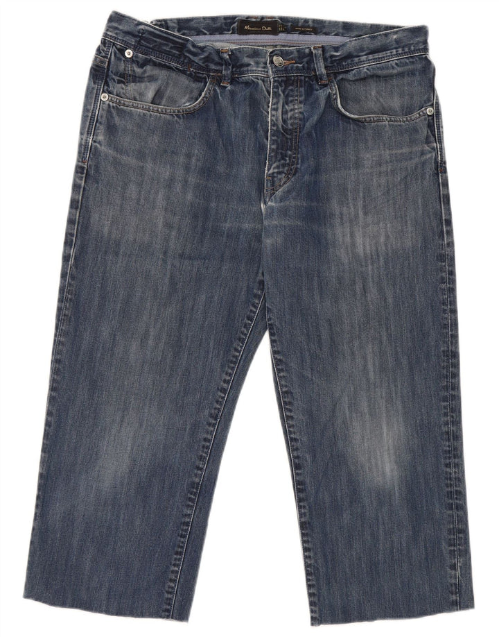 Massimo Dutti Jeans Capri Hombre EU 42 Large W32 L20 Algodón Azul