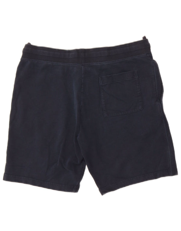 Marks & Spencer Mens Regular Sport Shorts Medium Navy Blue Cotton
