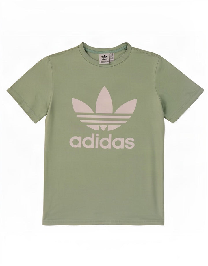 Adidas - Camiseta gráfica para mujer, talla 40, color verde medio