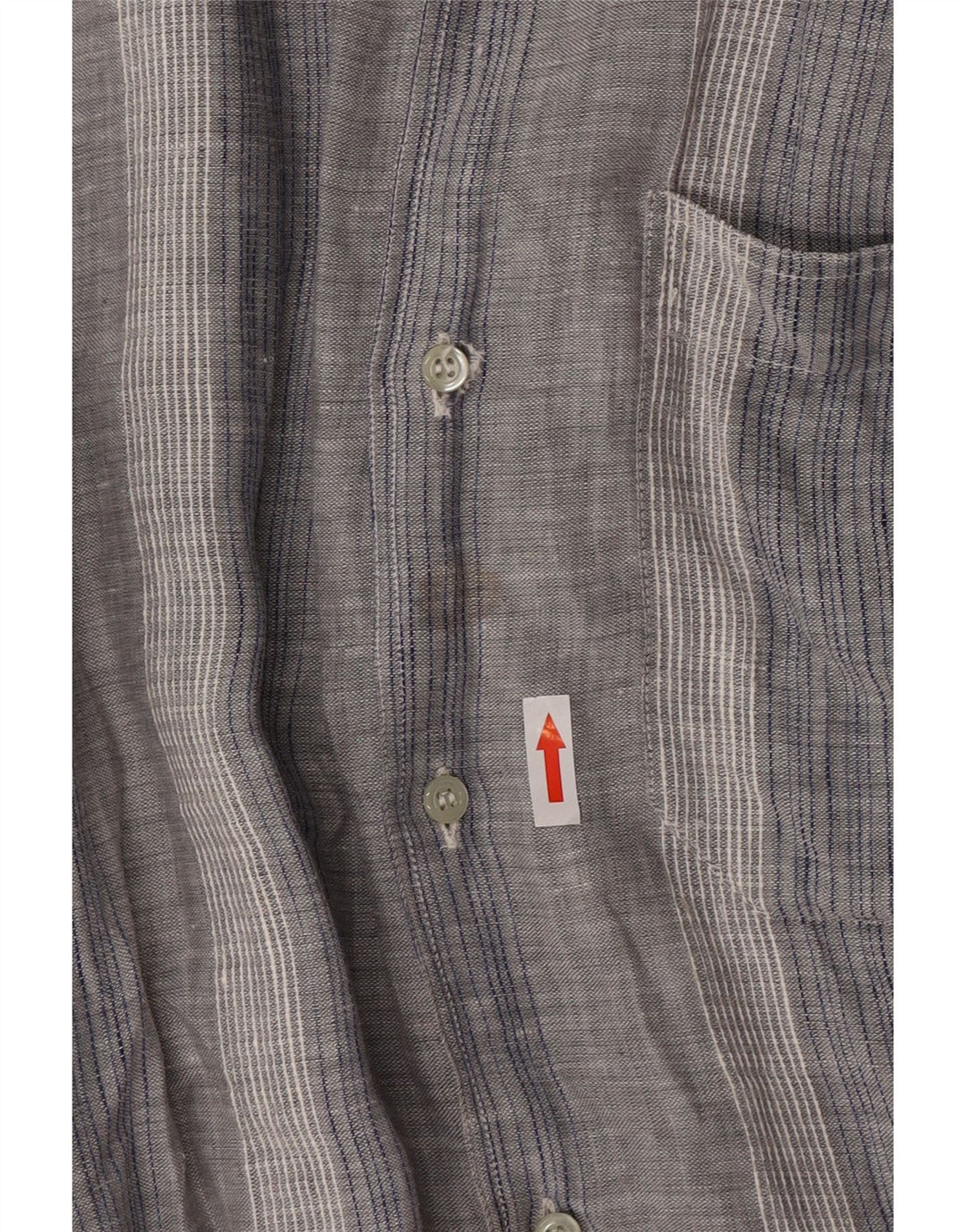 Camisa CLUB de manga corta para hombre gris medio a rayas