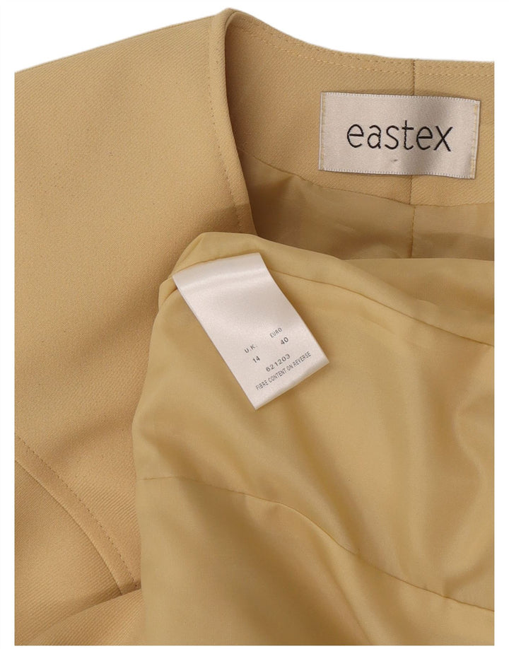 Eastex Chaqueta Blazer de 4 Botones para Mujer UK 44 Poliéster Beige Medio
