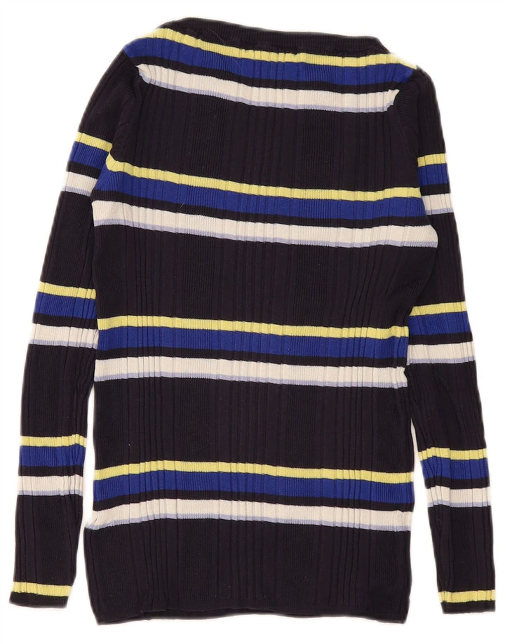 Marks & Spencer suéter con cuello barco para mujer, talla 40, talla M, azul marino