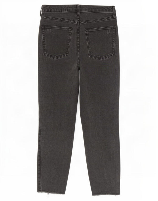 Topshop Vaqueros rectos de cintura alta desgastados Orson para mujer W28 L25 gris
