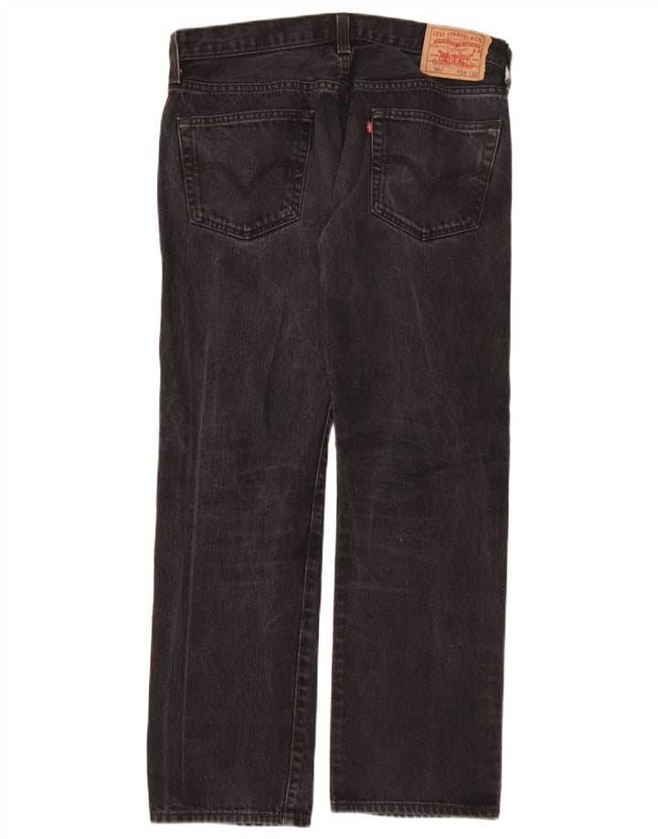 Levi's Vaqueros rectos 501 para hombre W34 L30 Algodón negro