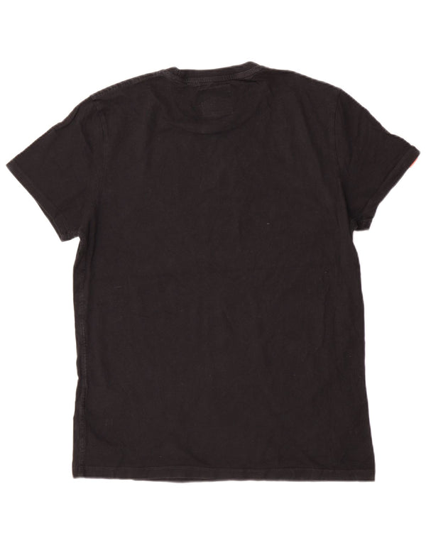 Superdry Camiseta de Manga Corta para Mujer UK 40 XL Algodón Negro