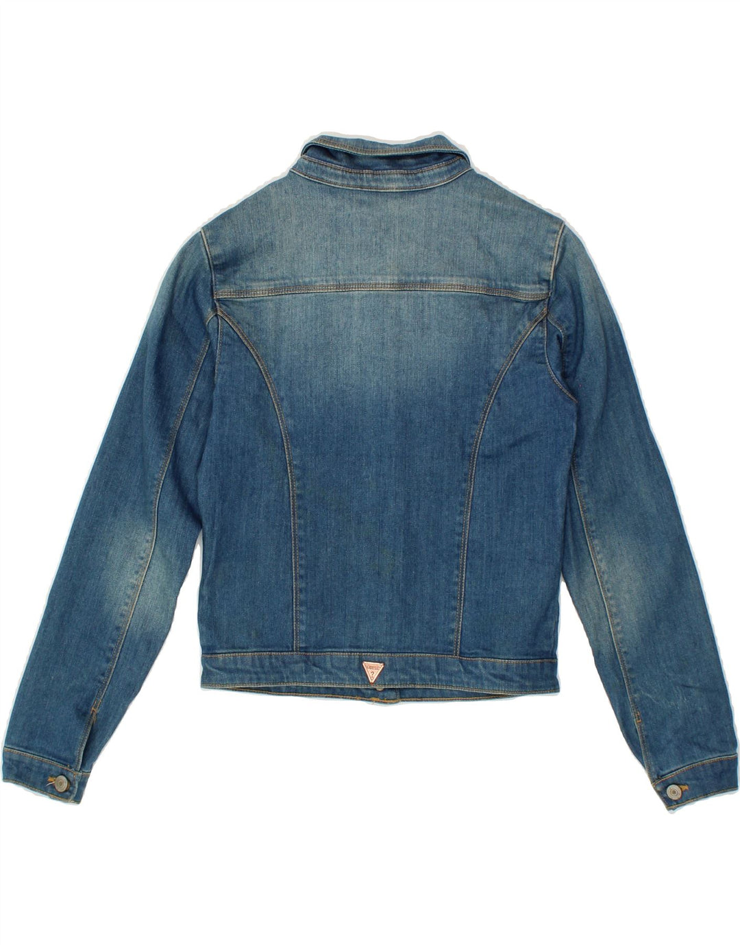 GUESS Girls Crop Denim Jacket 11-12 Years Blue Cotton Vintage Guess and Second-Hand Guess from Messina Hembry 