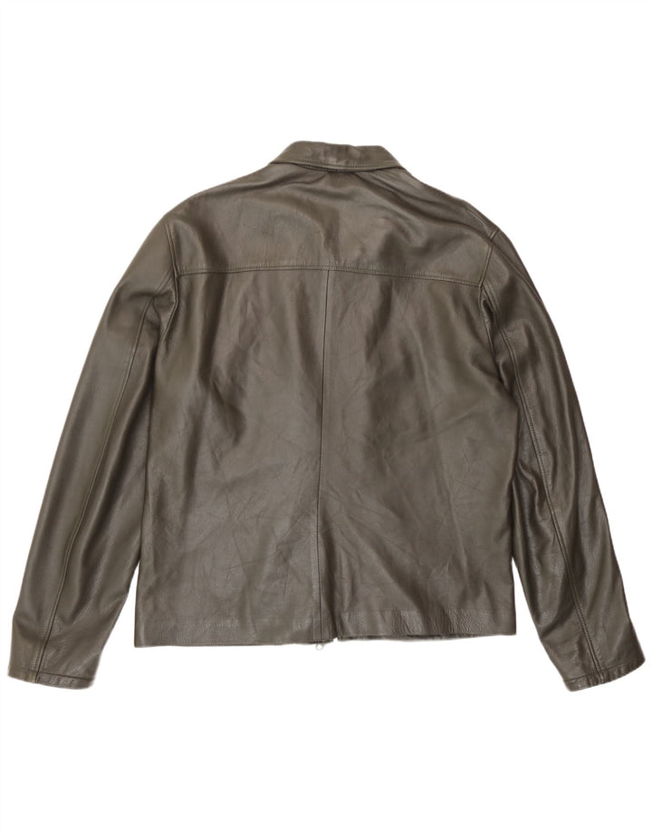 Vintage chaqueta de cuero para hombre Reino Unido 40 cuero marrón grande