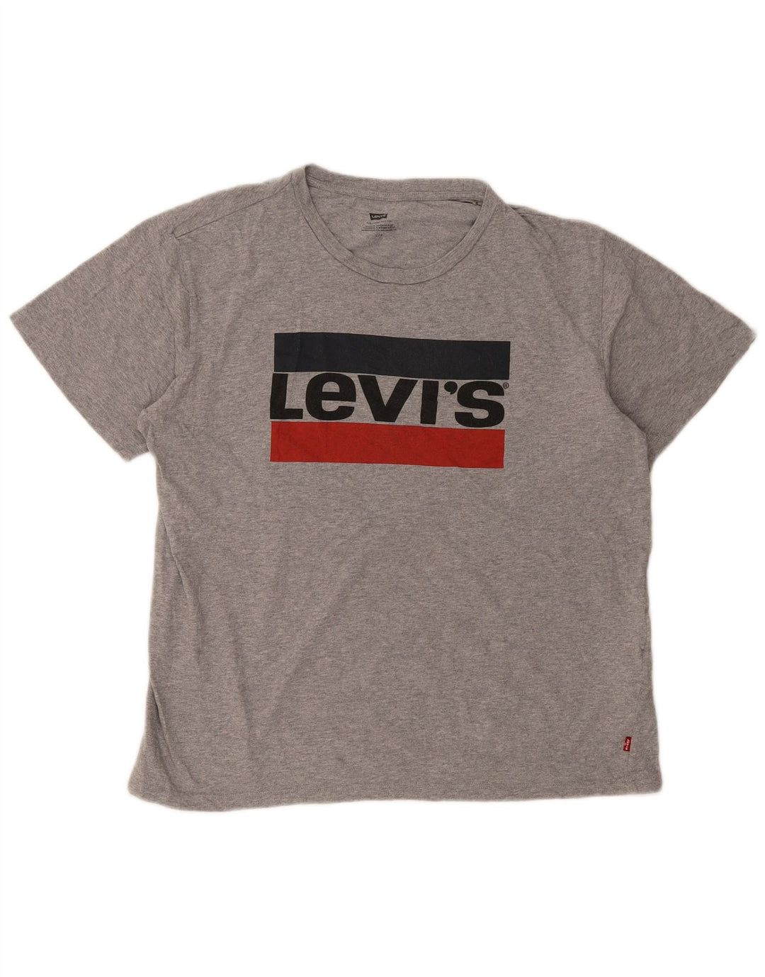 Levi's Camiseta gráfica para hombre Top grande de algodón moteado gris