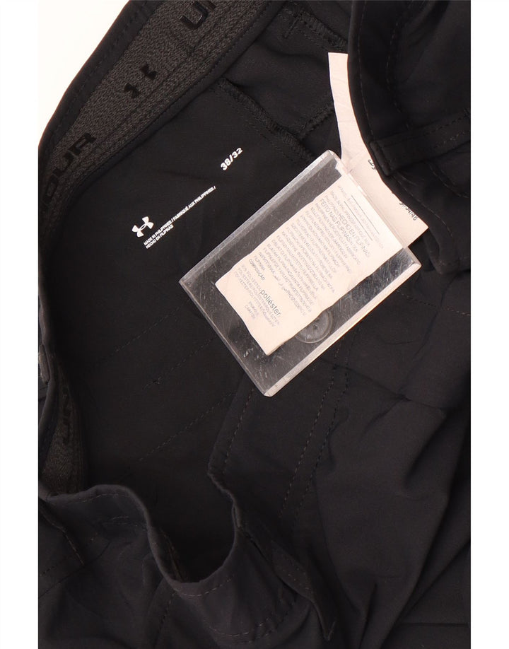 UNDER ARMOUR Pantalón chino recto para hombre W38 L32 Poliéster negro