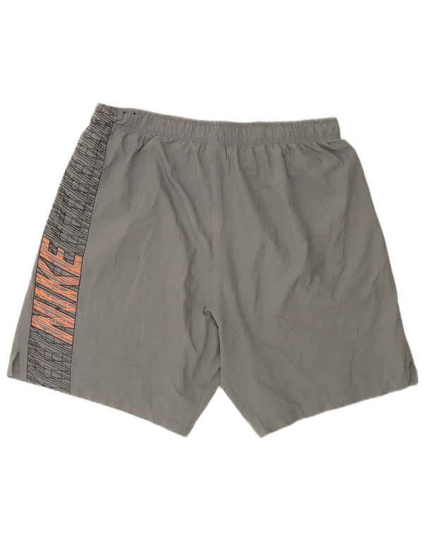 Nike Dri Fit Graphic - Pantalones cortos deportivos para hombre, talla 2XL, poliéster a rayas grises