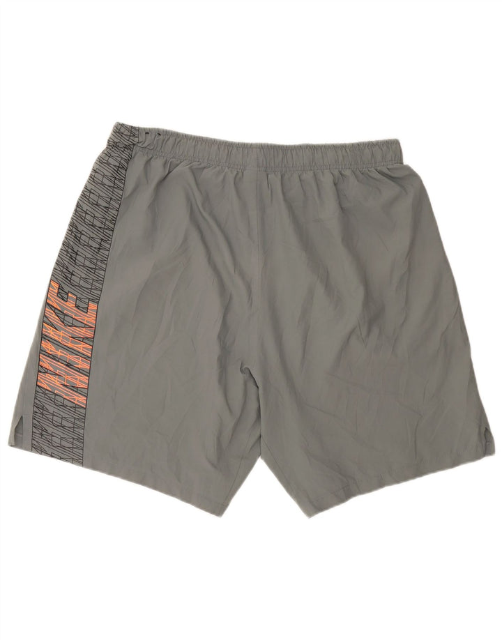 Nike Dri Fit Graphic - Pantalones cortos deportivos para hombre, talla 2XL, poliéster a rayas grises