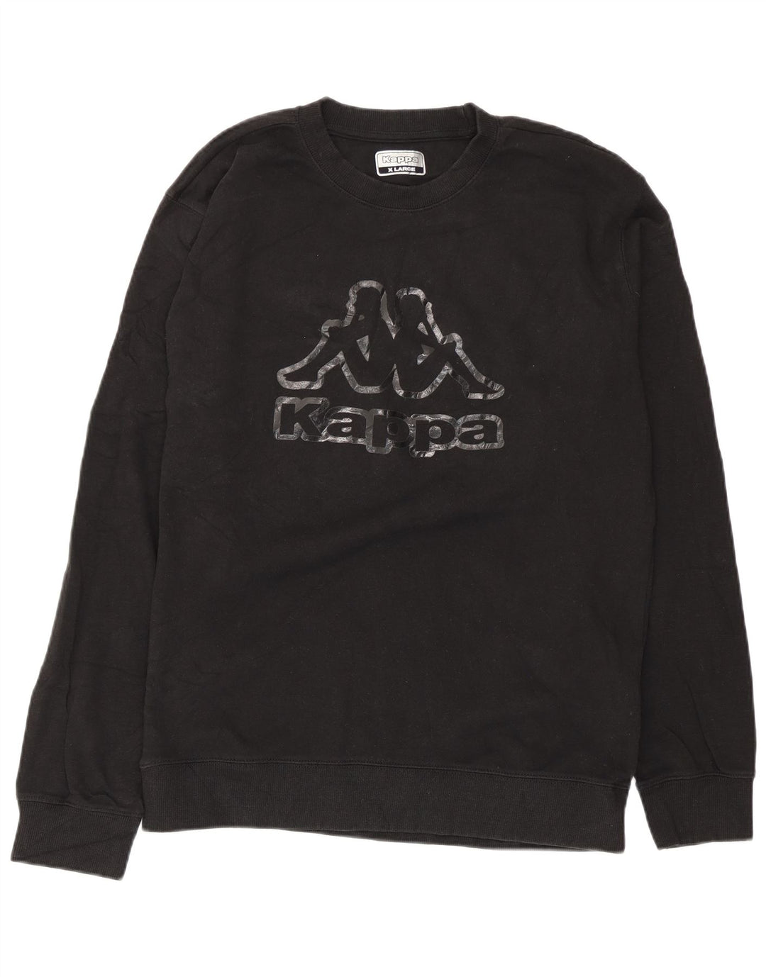 Kappa Hombre Graphic Sudadera Jumper XL Negro Algodón