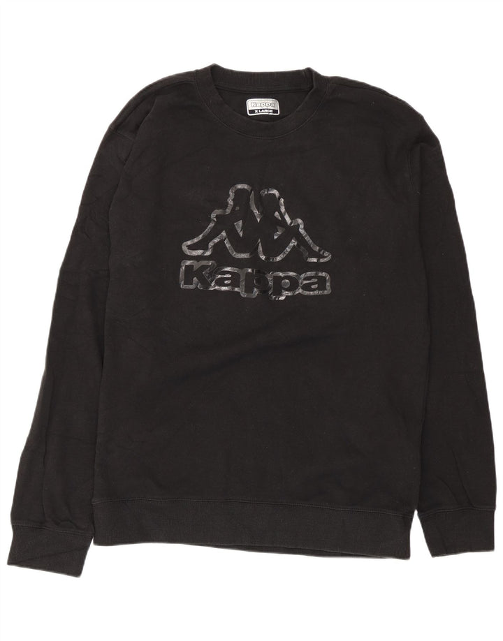 Kappa Hombre Graphic Sudadera Jumper XL Negro Algodón