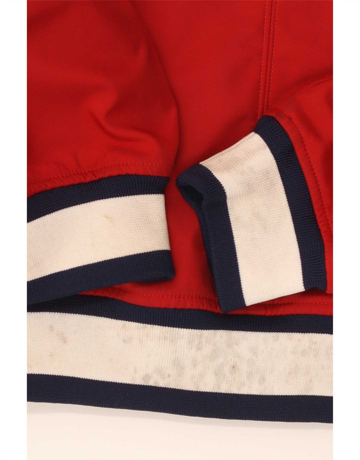 Kappa Hombre Chaqueta De Chándal Con Estampado Gráfico Poliéster Color Block Rojo Medio