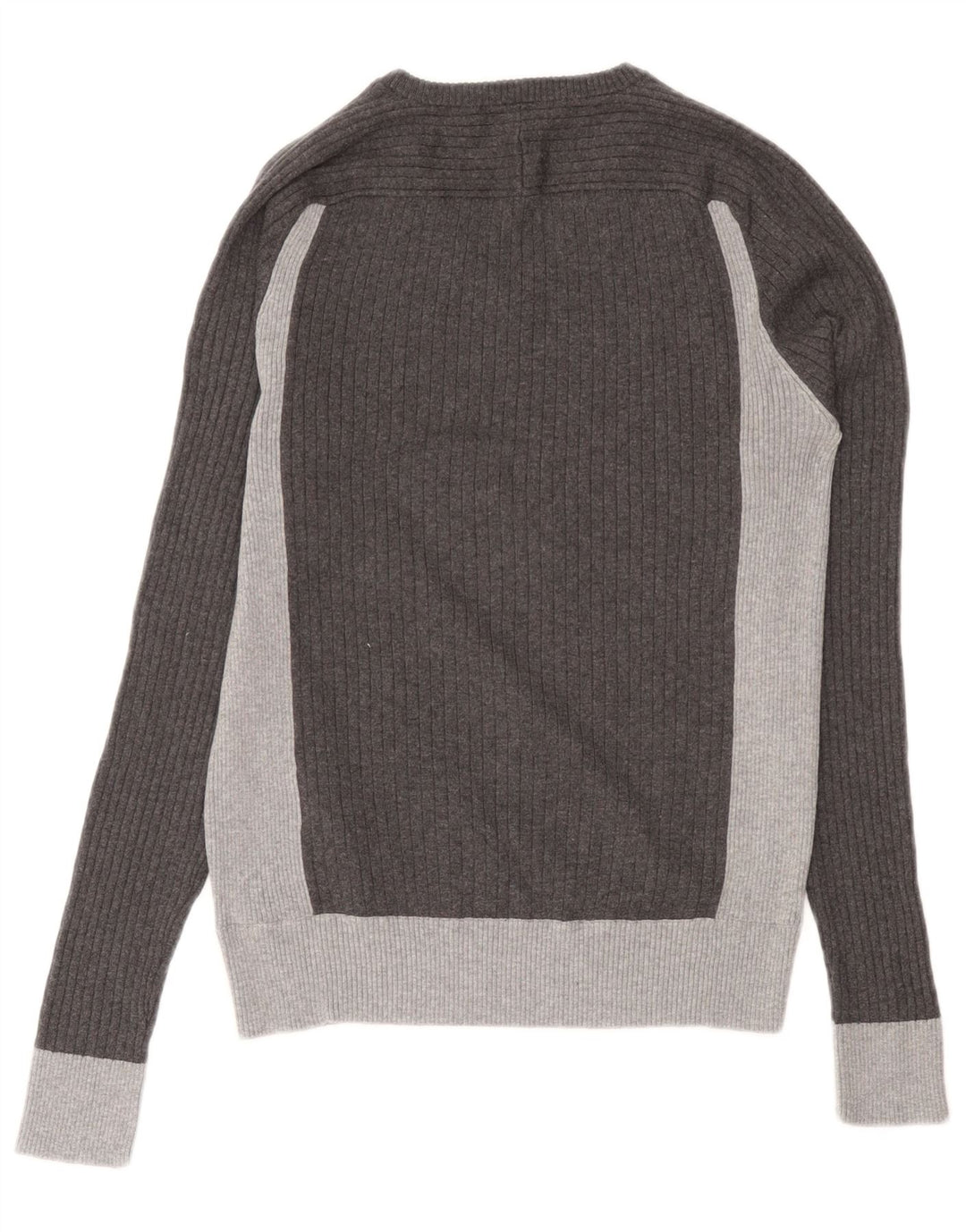 Gas Hombre Jersey Con Cuello En V De Algodón Color Block Gris Medio