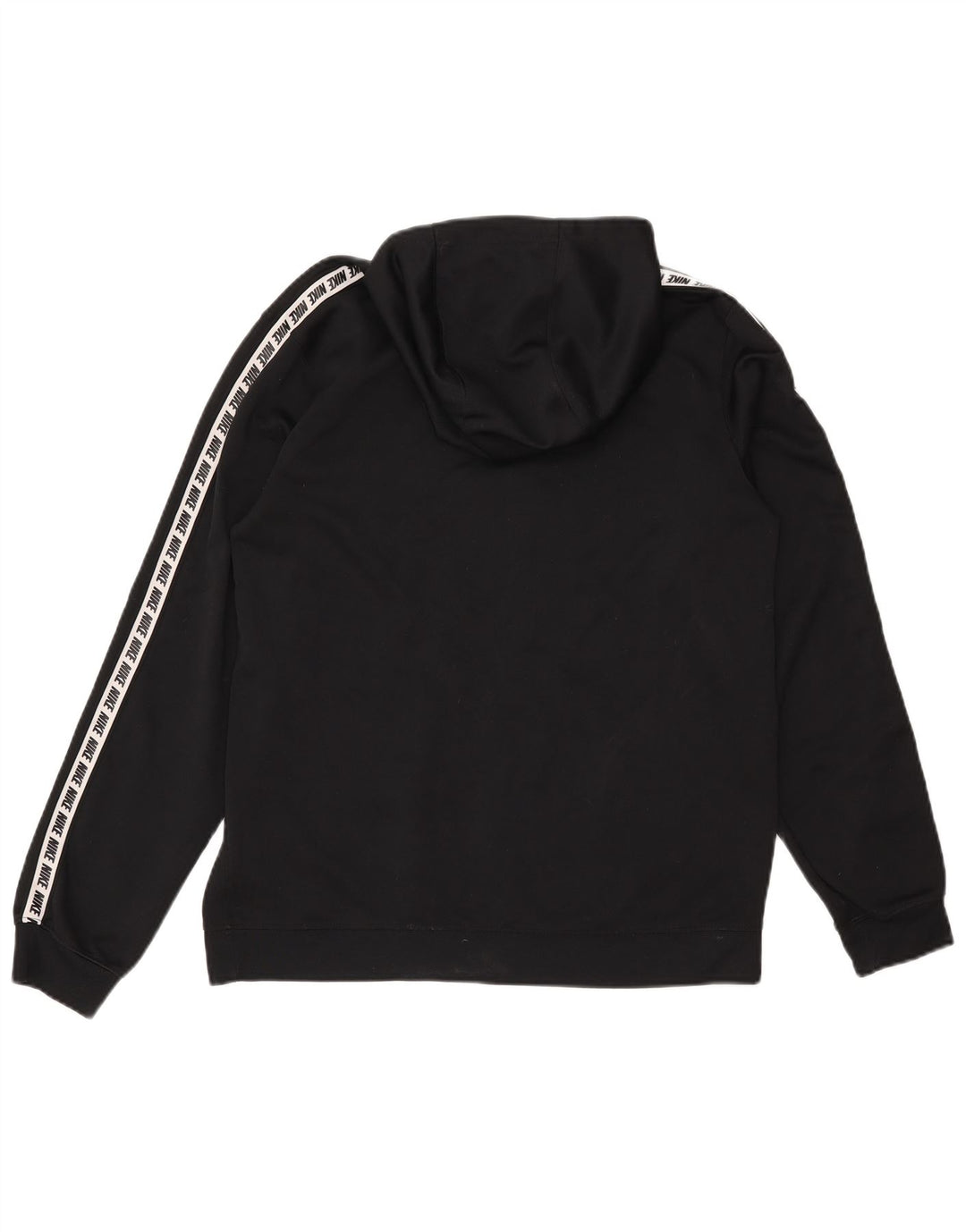 Nike Jersey con capucha gráfica para hombre, poliéster negro mediano